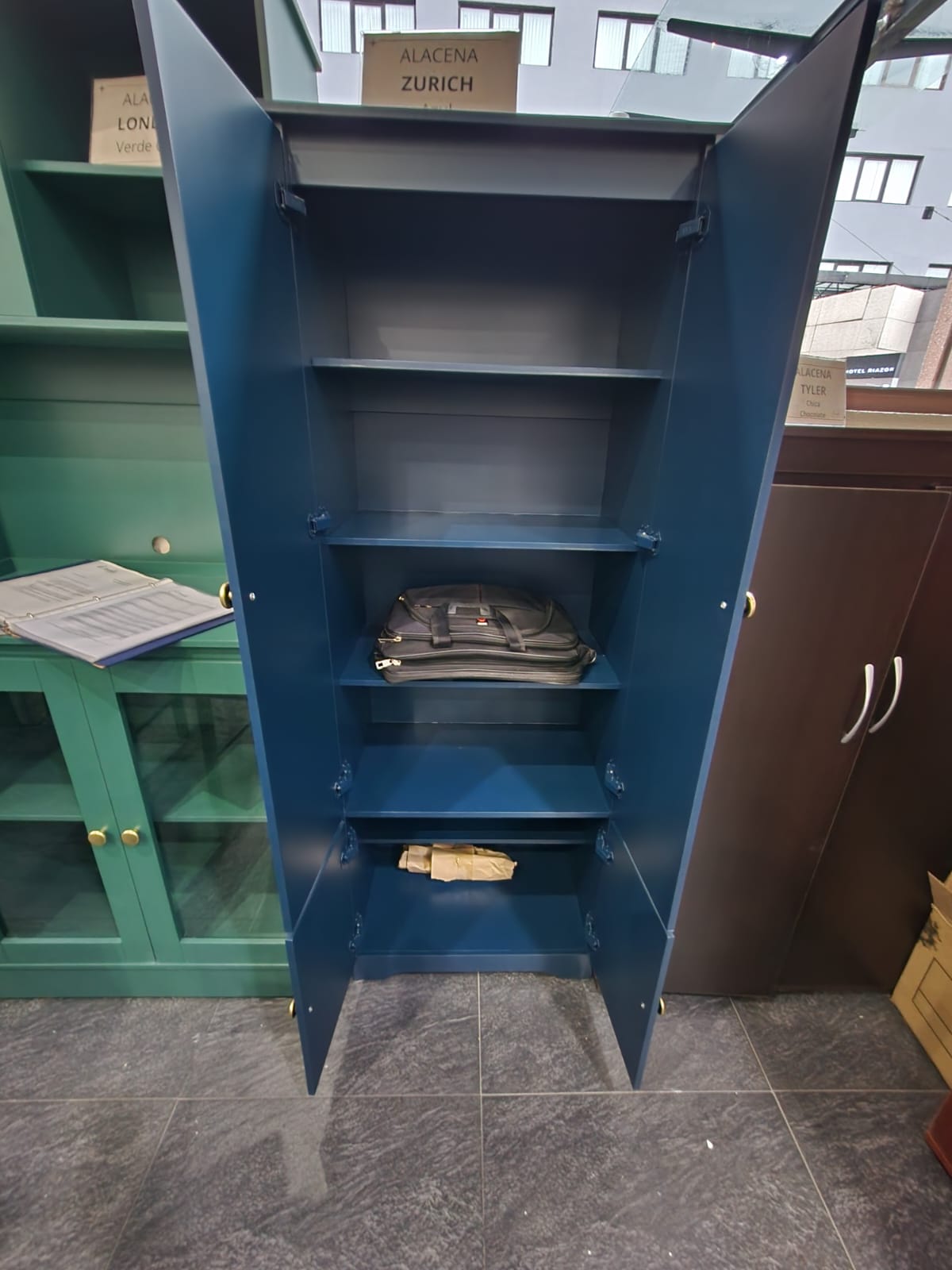 Alacena Zurich azul - Muebleria Paty
