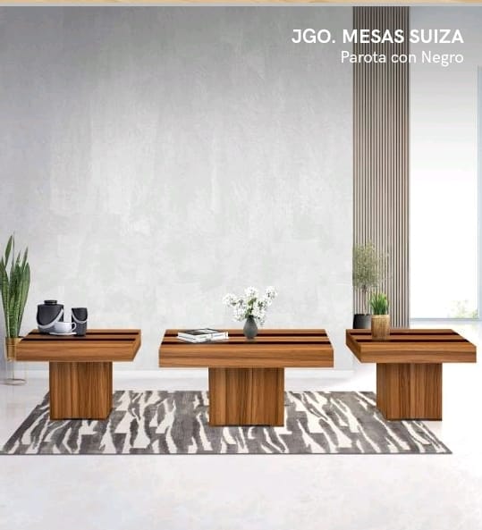 Juego de mesas de centro Suiza - Muebleria Paty